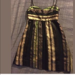 Cynthia Rowley Dress Cocktail style in Sparkly Gold & Black Women’s Size 2 NEW